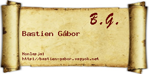 Bastien Gábor névjegykártya